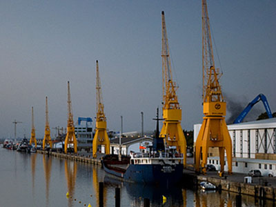 Assembly of mineral loading bay and ecological hopper Puerto de Huelva